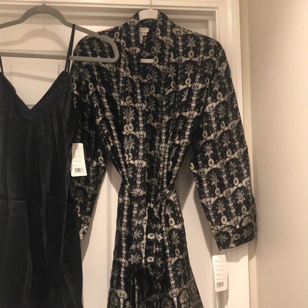 Silk slip and robe